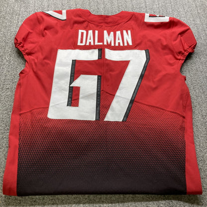 Drew Dalman GAME WORN💪10/10/21 Atlanta Falcons🦅NFL Jersey - Nike PSA COA💯vs.Jets (London)