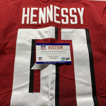 Matt Henessy GAME WORN💪10/10/21 Atlanta Falcons🦅NFL Jersey Crucial Catch💯 vs. New York Jets