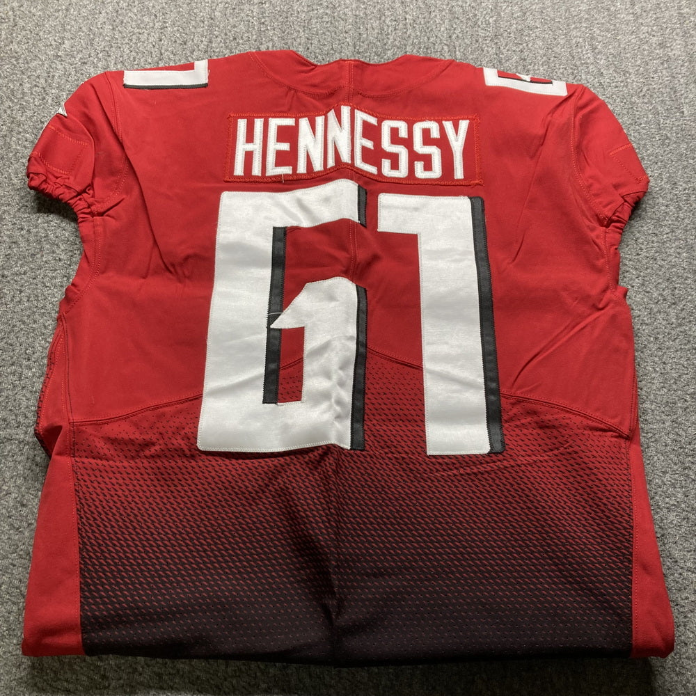 Matt Henessy GAME WORN💪10/10/21 Atlanta Falcons🦅NFL Jersey Crucial Catch💯 vs. New York Jets