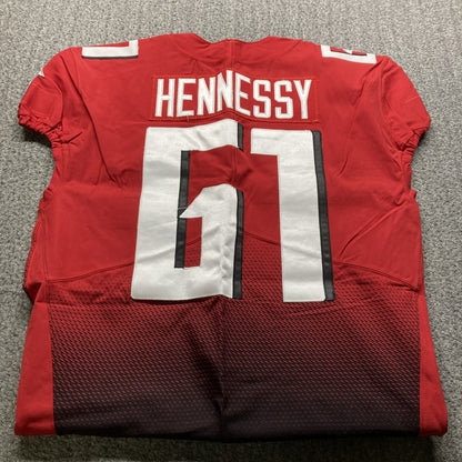 Matt Henessy GAME WORN💪10/10/21 Atlanta Falcons🦅NFL Jersey Crucial Catch💯 vs. New York Jets
