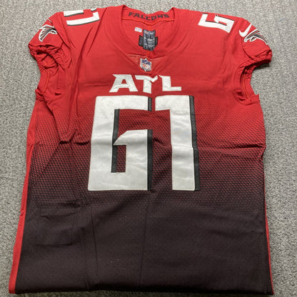 Matt Henessy GAME WORN💪10/10/21 Atlanta Falcons🦅NFL Jersey Crucial Catch💯 vs. New York Jets