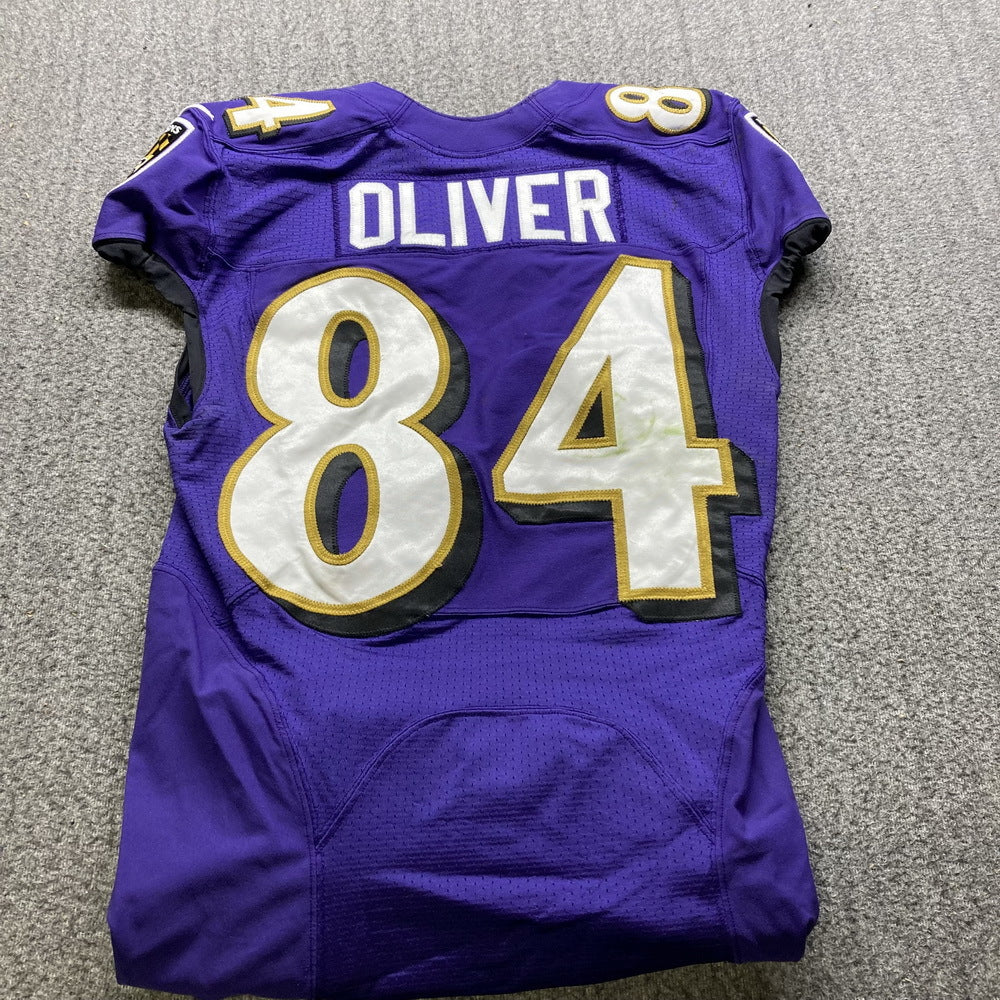 Josh Oliver GAME WORN💪11/20/22 Ravens💜vs. Panthers🐾On-Field NFL Nike Jersey Worn during the November 20, 2022 victory vs. Carolina Panthers