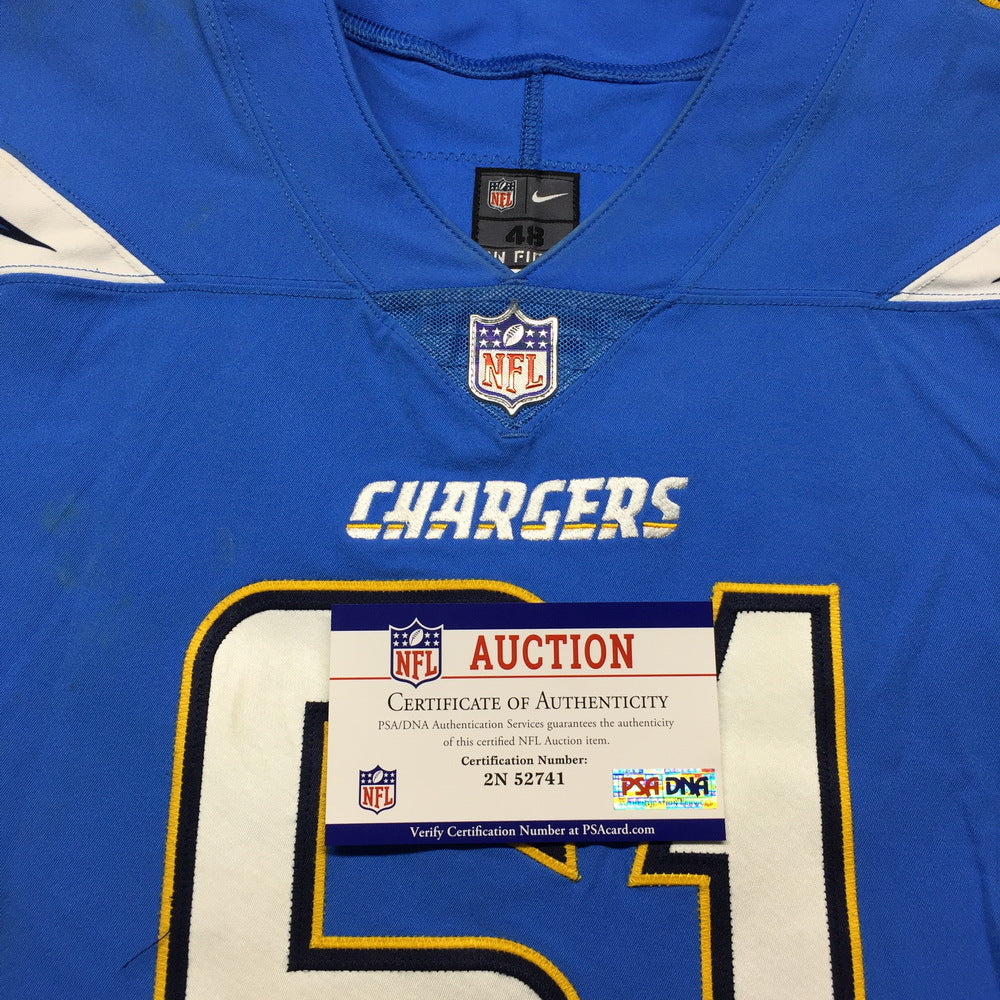 Scott Quessenberry GAME-USED💪10/21/2018 Los Angeles Chargers⚡NFL Nike Jersey vs. Tennessee Titans in London