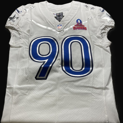 DeMarcus Lawrence GAME ISSUED 💪 Dallas Cowboys Pro Bowl Games Nike NFL Jersey 👕 Also includes COA