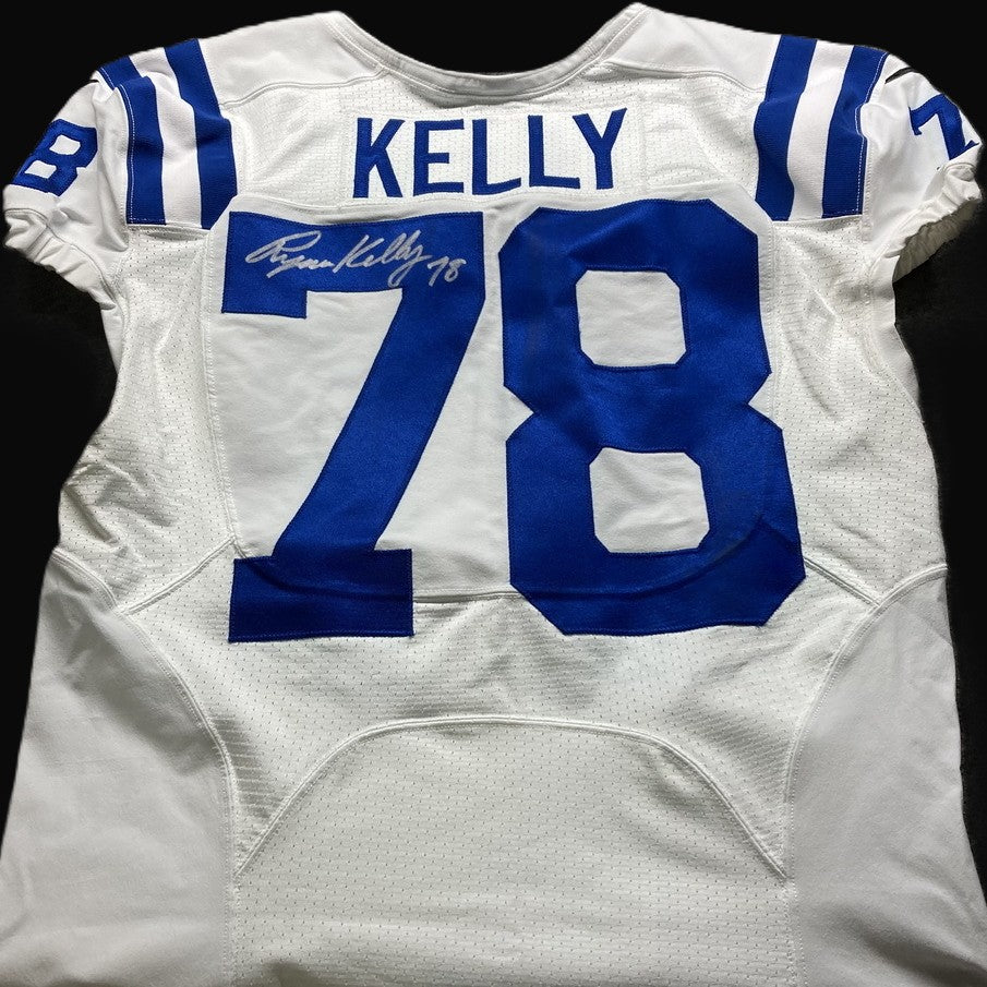 Ryan Kelly Signed ✍️ GAME WORN 10/06/22 Indianapolis Colts On-Field NFL Jersey 🎽 vs. Denver Broncos Also includes PSA Authenticity 🛡️