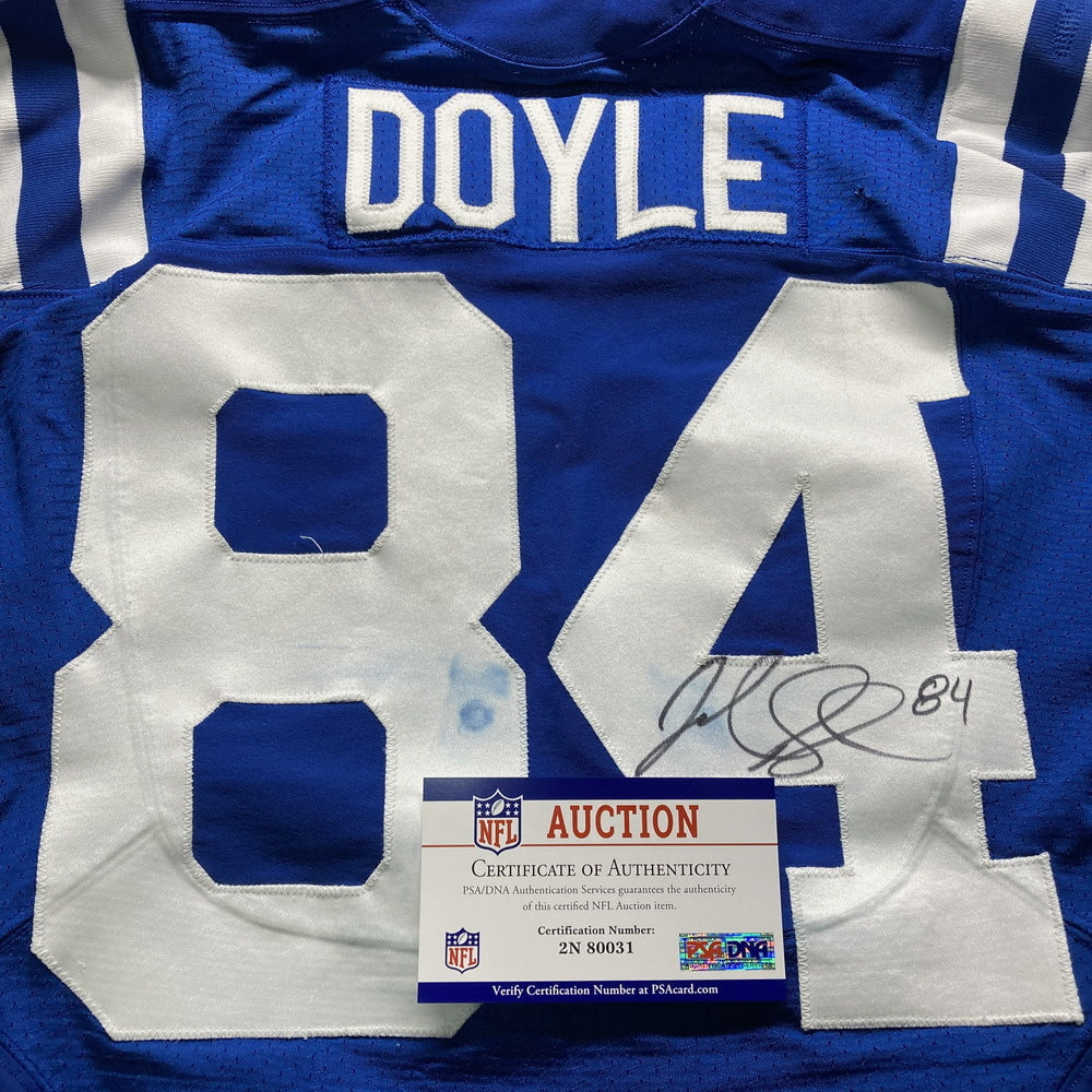 Jack Doyle Signed ✍️ GAME WORN 💪 10/17/21 PHOTO MATCHED 📸 Colts Nike NFL Jersey 👕 Rare💥 Includes PSA Authenticity 🛡️