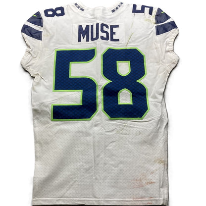 Tanner Muse GAME-WORN 💪 11/13/22 PHOTO MATCHED 📸 Seattle Seahawks NFL Jersey 👕 vs Bucs inc. PSA COA