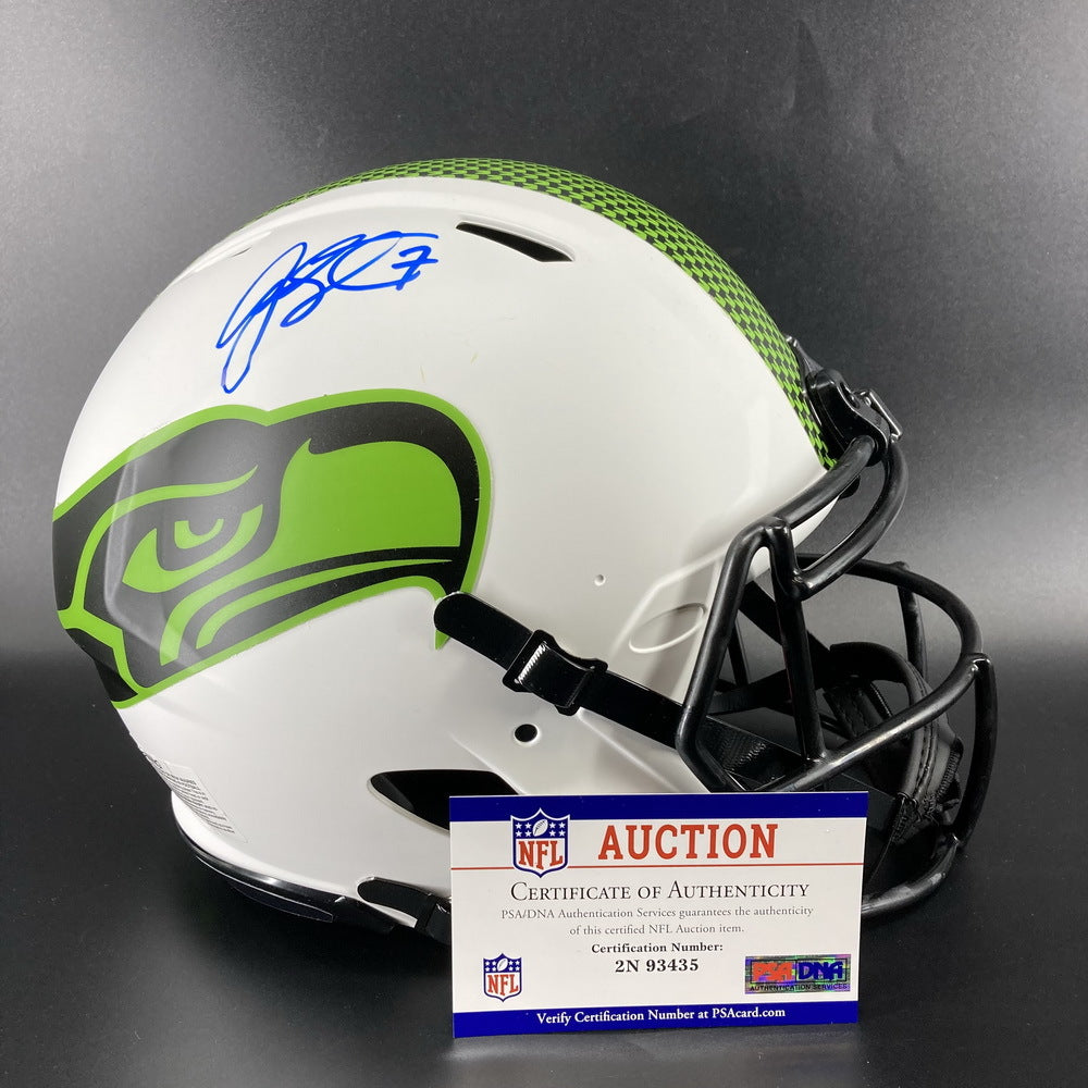 Geno Smith Hand-Signed Seattle Seahawks Full-Size Authentic Lunar Eclipse NFL Speed Helmet