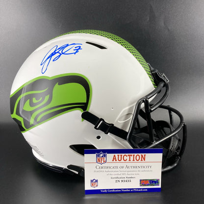 Geno Smith Hand-Signed Seattle Seahawks Full-Size Authentic Lunar Eclipse NFL Speed Helmet