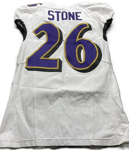 Geno Stone GAME WORN💪(10/15/2023) On-Field Baltimore Ravens💜NFL Jersey 🌍vs. the Titans