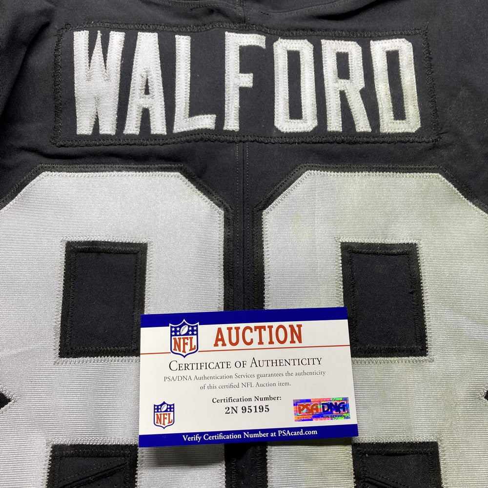 Clyde Walford GAME WORN🦾11/19/17 PHOTO MATCHED📸Las Vegas Raiders🏴NFL Jersey vs. New England Patriots