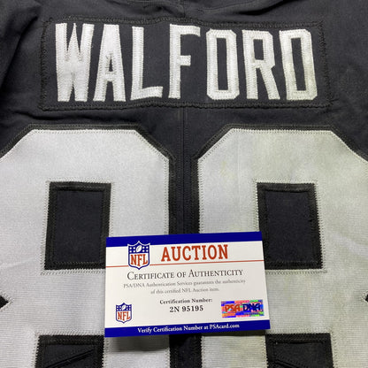 Clyde Walford GAME WORN🦾11/19/17 PHOTO MATCHED📸Las Vegas Raiders🏴NFL Jersey vs. New England Patriots