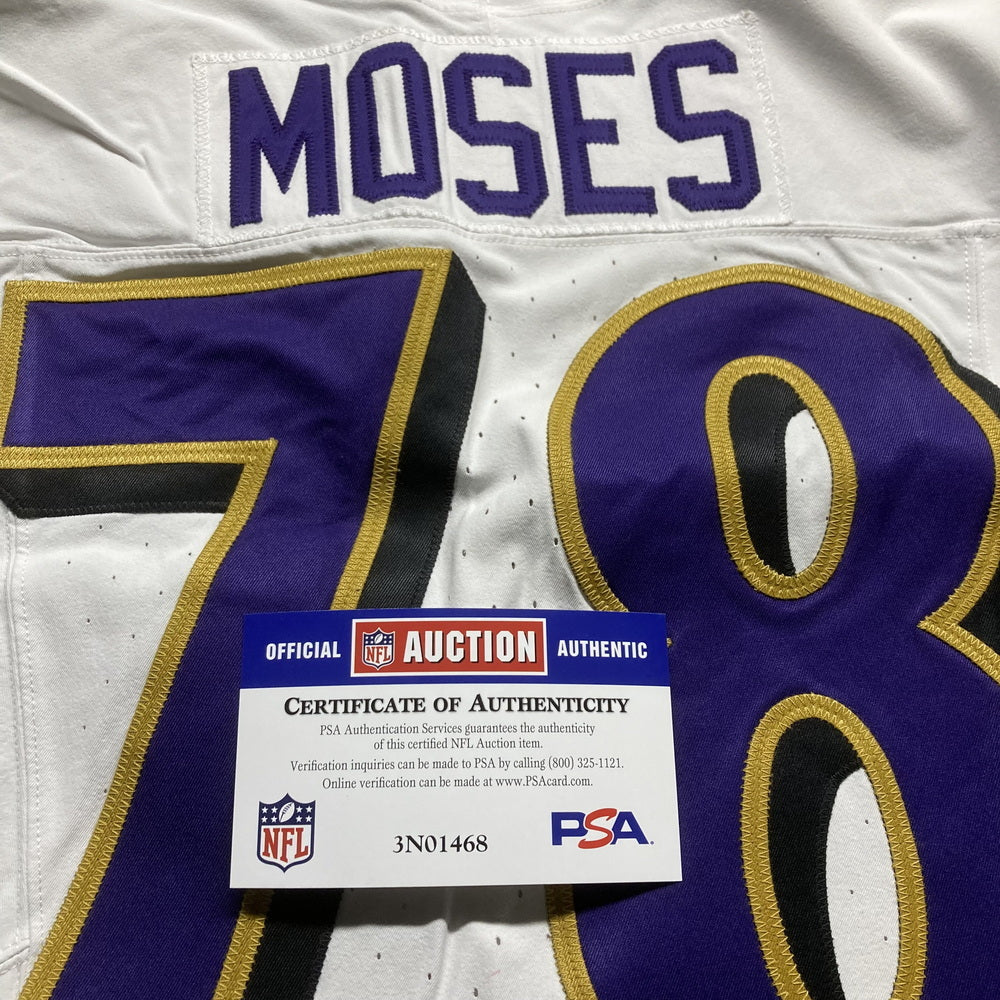 Morgan Moses GAME-WORN💪10/15/23 Baltimore Ravens💜Nike NFL Jersey vs.Titans🌍vs. Titans (London Game)
