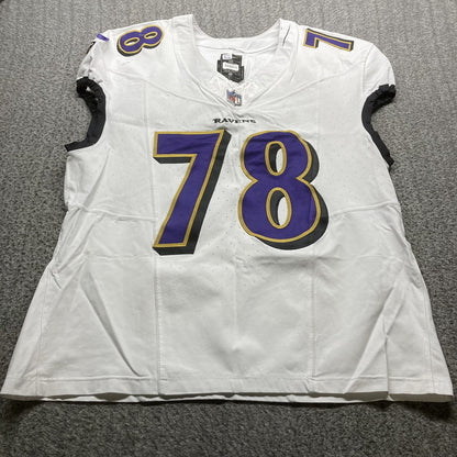 Morgan Moses GAME-WORN💪10/15/23 Baltimore Ravens💜Nike NFL Jersey vs.Titans🌍vs. Titans (London Game)