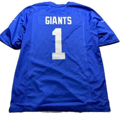 Malik Nabers Signed 🖊️ New York Giants Replica NFL Draft Jersey 👕 Also includes PSA Authenticity 🛡️