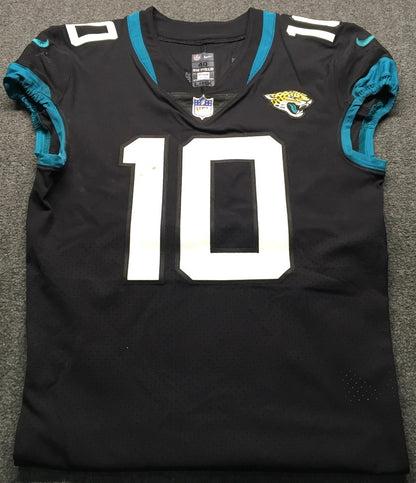 Donte Moncrief GAME USED 💪 10/28/18 PHOTO MATCHED 📸 Jacksonville Jaguars 🐆 Nike NFL Jersey 👕 PSA Certified 🛡️ vs. Philadelphia Eagles London Game at Wembley Stadium