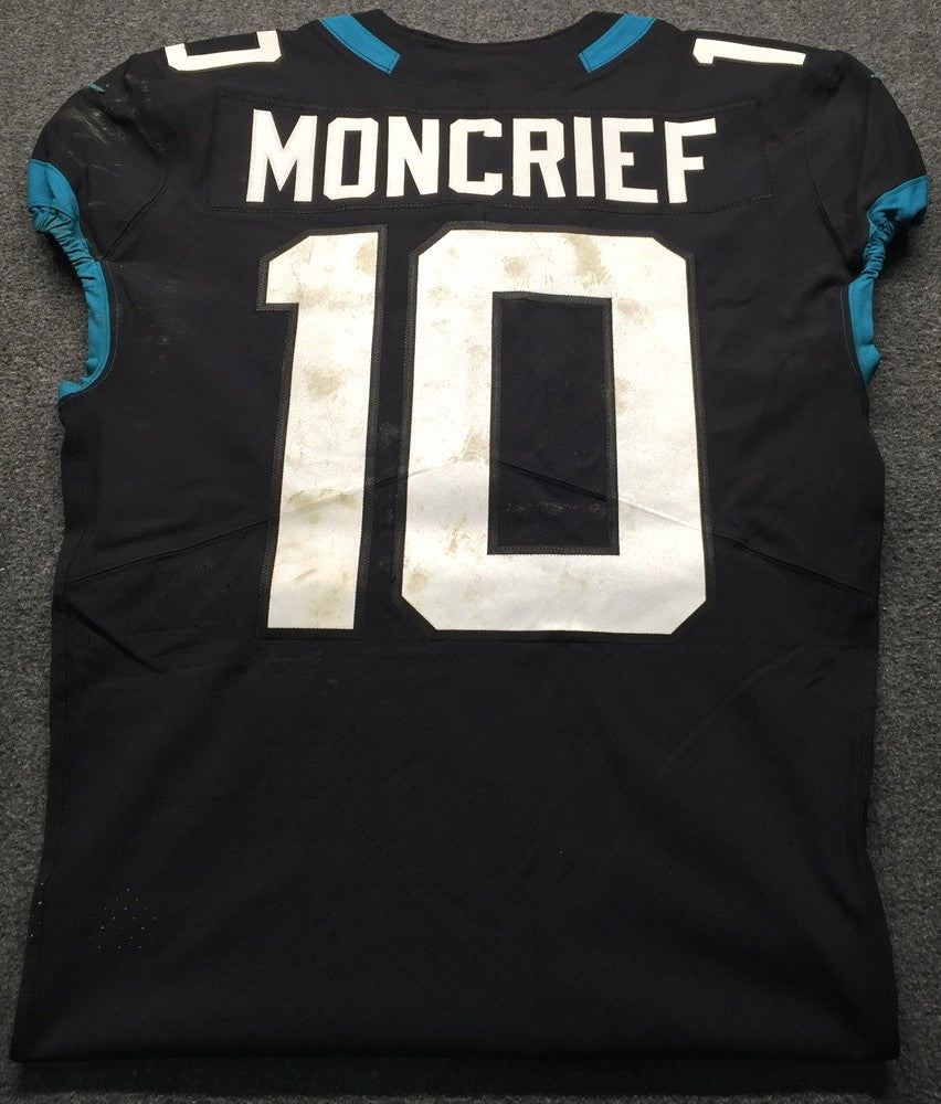 Donte Moncrief GAME USED 💪 10/28/18 PHOTO MATCHED 📸 Jacksonville Jaguars 🐆 Nike NFL Jersey 👕 PSA Certified 🛡️ vs. Philadelphia Eagles London Game at Wembley Stadium