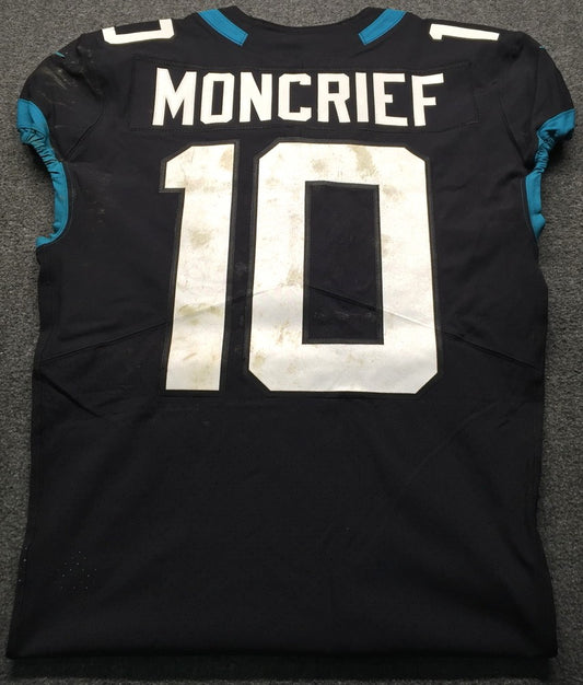 Donte Moncrief GAME USED 💪 10/28/18 PHOTO MATCHED 📸 Jacksonville Jaguars 🐆 Nike NFL Jersey 👕 PSA Certified 🛡️ vs. Philadelphia Eagles London Game at Wembley Stadium
