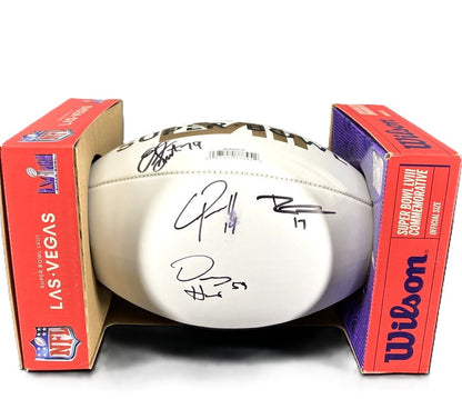 Kansas City Chiefs - Super Bowl 58 Commemorative Ball Signed✍️by 5 NFL Players💯Donovan Smith, Cornell Powell, Austin Reiter, Richie James