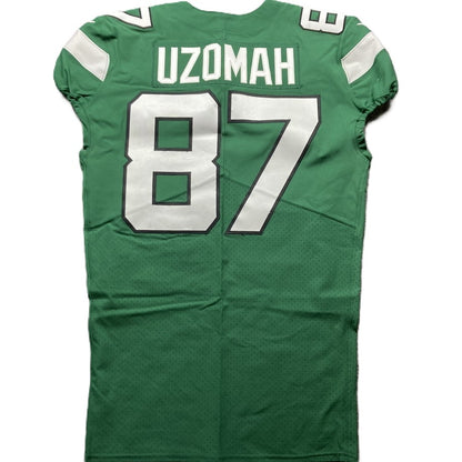 C.J. Uzomah GAME WORN/USED 💪 New York Jets Nike NFL Jersey 👕 with PSA Authenticity🛡️ Crucial Catch Game