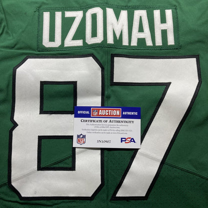 C.J. Uzomah GAME WORN/USED 💪 New York Jets Nike NFL Jersey 👕 with PSA Authenticity🛡️ Crucial Catch Game