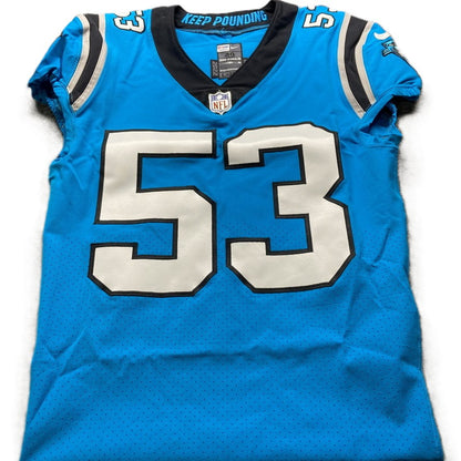 Brian Burns Hand Signed ✍️ AUTHENTIC 💪 Carolina Panthers On-Field NFL Jersey Inc. PSA Certification 🛡️