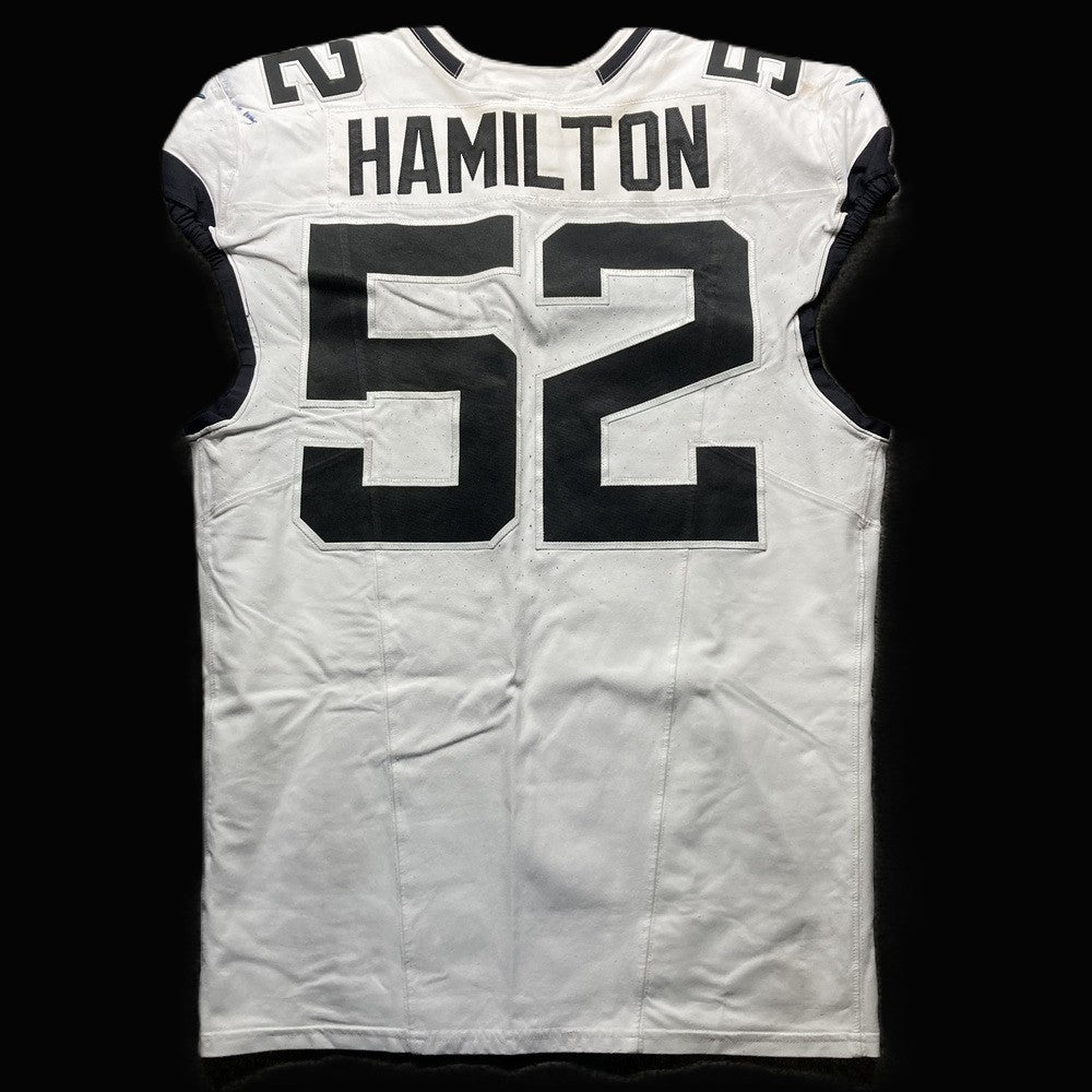 DaVon Hamilton GAME USED 💪 09/29/24 PHOTO MATCHED 📸 Jacksonville Jaguars 🐆Nike NFL Jersey👕inc. PSA COA 🛡️ vs. Houston Texans