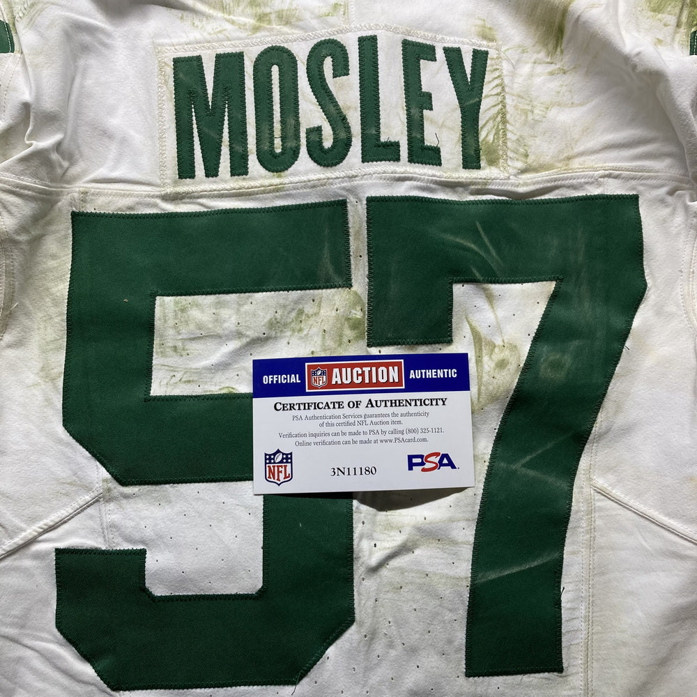 C.J. Mosley GAME USED 💪 10/20/2024 PHOTO MATCHED 📸 New York Jets NFL Nike Jersey👕Inc. PSA COA📄