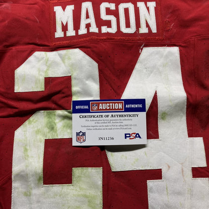 Jordan Mason GAME WORN 10/20/24 PHOTO MATCHED 📸 San Francisco 49ers NFL Jersey 👕 vs Kansas City Chiefs Also includes PSA COA 🛡️
