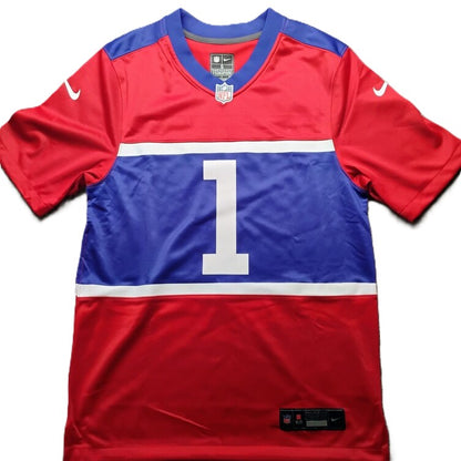 Malik Nabers Signed 🖊️ New York Giants Throwback Replica Nike NFL Jersey 👕 Also includes PSA Authenticity 🛡️