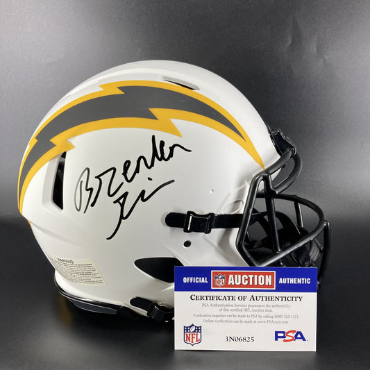 Brenden Rice Signed Los Angeles Chargers⚡Full-Size Authentic Lunar Eclipse Speed Helmet💥