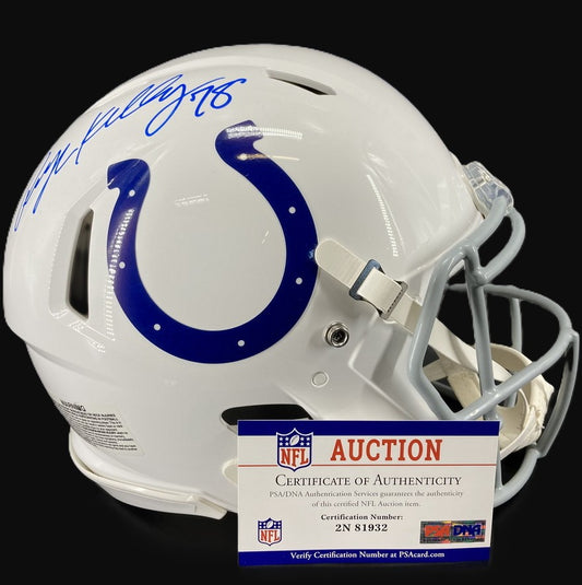 Ryan Kelly Hand Signed 🖊️ Indianapolis Colts Full-Size Authentic Speed NFL Helmet Including PSA Authenticity