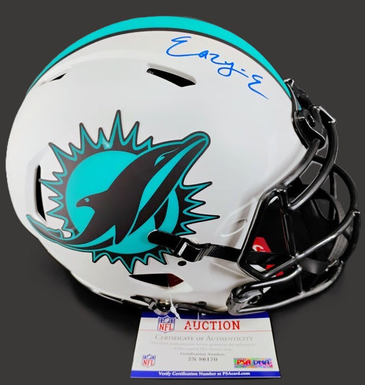 Erik Ezukanma Signed Miami Dolphins Full-Size Lunar Eclipse Helmet signed Eazy-E Inc. PSA Authentication 🛡️