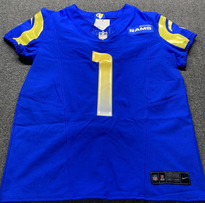 Blake Corrum Hand-Signed✍️Los Angeles Rams🐏AUTHENTIC Draft Jersey NFL Memorabilia