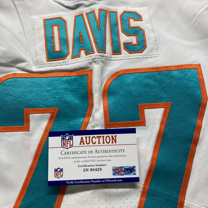 Jesse Davis GAME WORN 💪 10/17/21 PHOTO MATCHED 📸 Miami Dolphins 🐬 Nike On-Field NFL Jersey🎽 inc. PSA Authenticity 🛡️ vs Jacksonville Jaguars