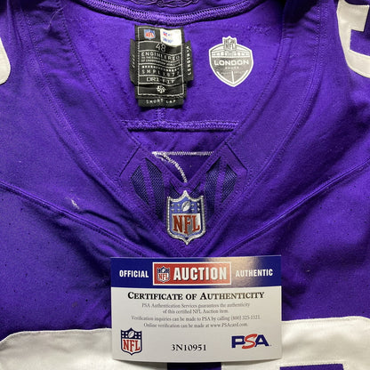 Dan Feeney GAME USED💪 10/06/24 Minnesota Vikings Nike NFL Jersey 👕 vs. New York Jets London Game ✅