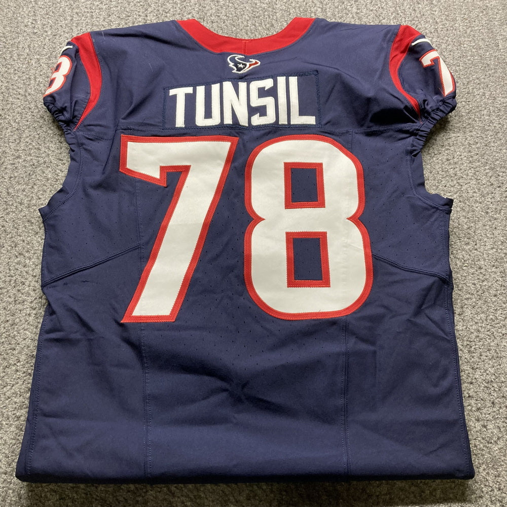 Laremy Tunsil GAME WORN 💪 10/15/2023 PHOTO MATCHED 📸 Houston Texans Nike NFL Jersey🎽 vs. New Orleans Saints (Crucial Catch Game)