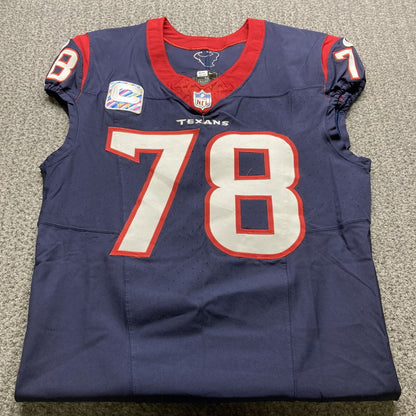 Laremy Tunsil GAME WORN 💪 10/15/2023 PHOTO MATCHED 📸 Houston Texans Nike NFL Jersey🎽 vs. New Orleans Saints (Crucial Catch Game)