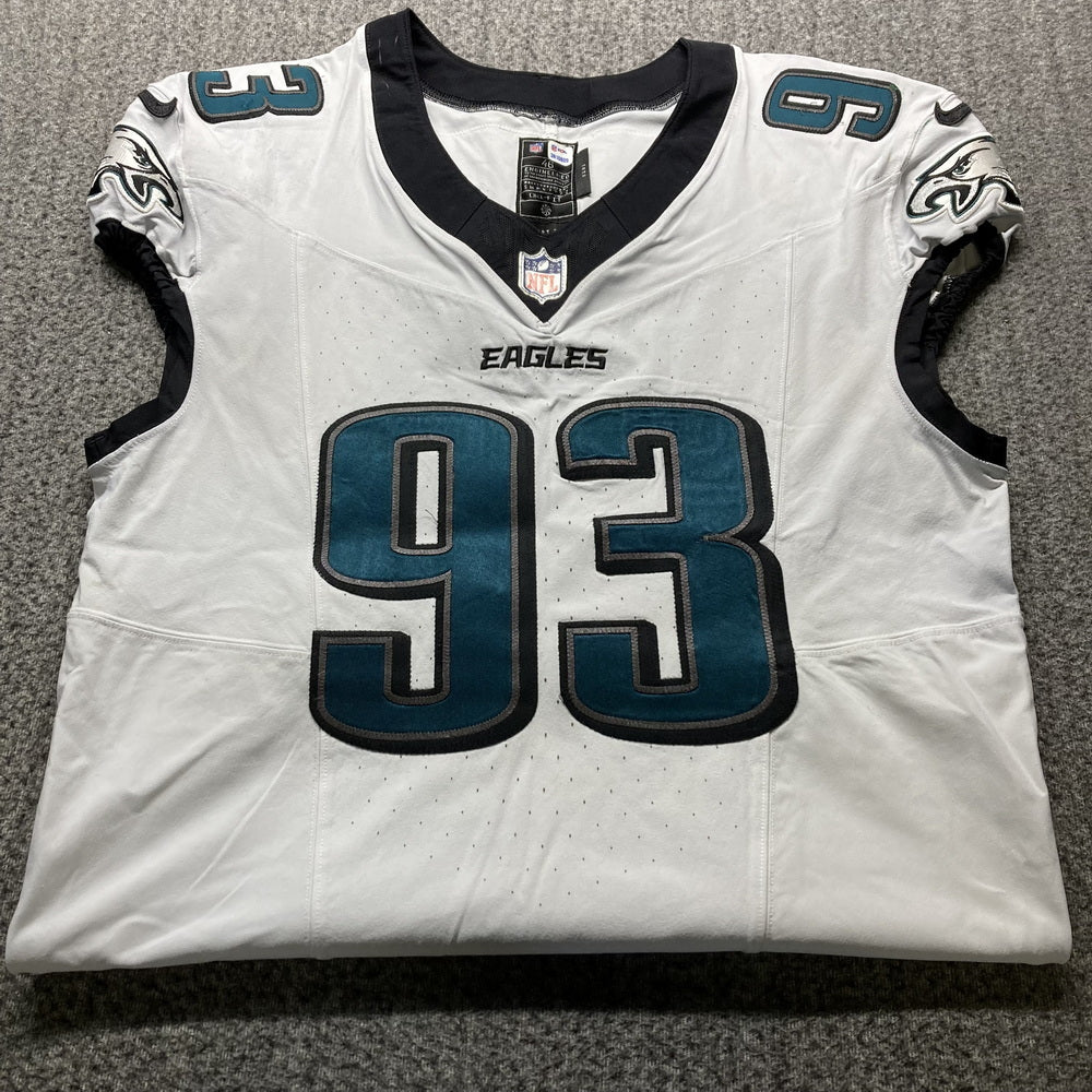 Milton Williams GAME WORN💪09/06/2024 Philadelphia Eagles🦅Nike NFL Jersey👕vs. Green Bay Packers matchup in São Paulo, Brazil