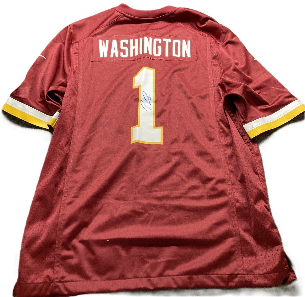 Jayden Daniels Hand-Signed 🖊️Washington Commanders Replica Draft NFL Jersey👕