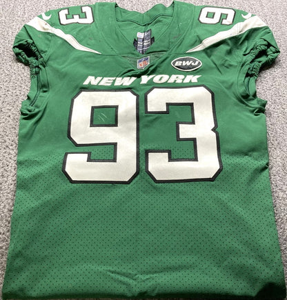 Terrell Basham GAME WORN 💪 12/27/20 PHOTO MATCHED 📸 New York Jets Nike NFL Jersey 👕vs. Cleveland Browns Also includes PSA Authenticity🛡️
