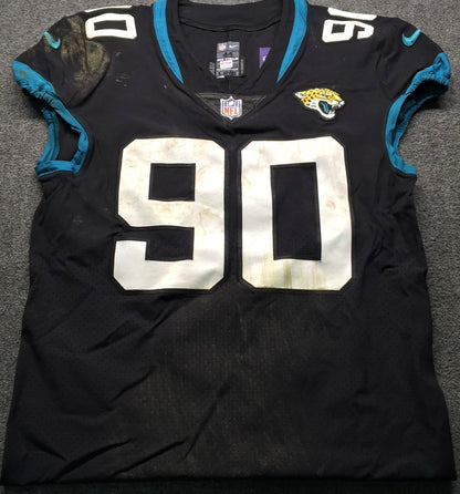 Taven Bryan GAME USED 10/28/18 PHOTO MATCHED 📸 Jacksonville Jaguars Nike NFL Jersey vs. Philadelphia Eagles at Wembley Stadium London