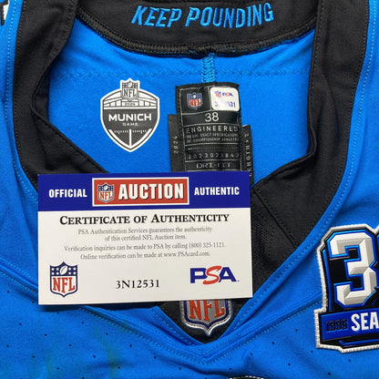 Miles Sanders GAME USED💪11/10/2024 Carolina Panthers🐆🐾Nike NFL Jersey🎽NFL Munich Game vs. New York Giants