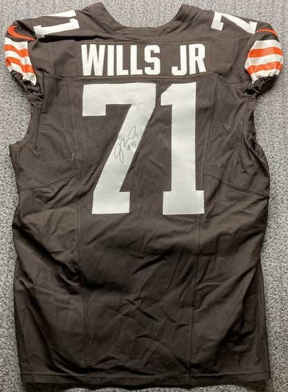 Jedrick Wills Signed✍️Game Used💪Cleveland Browns On-Field NFL Jersey👕2024 Season Inc. PSA COA