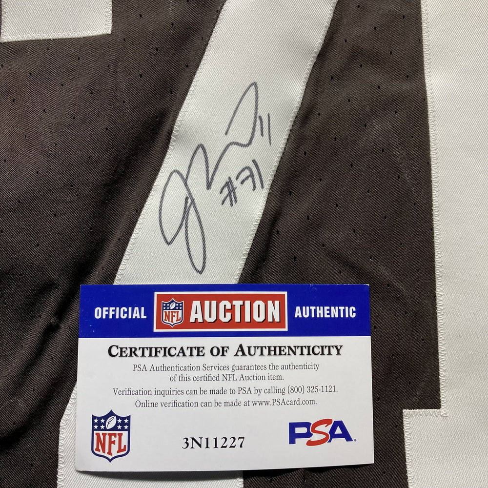 Jedrick Wills Signed✍️Game Used💪Cleveland Browns On-Field NFL Jersey👕2024 Season Inc. PSA COA