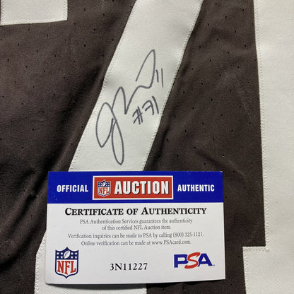 Jedrick Wills Signed✍️Game Used💪Cleveland Browns On-Field NFL Jersey👕2024 Season Inc. PSA COA
