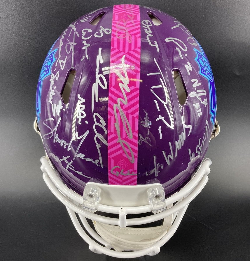 NFL Draft 2022 Helmet Signed by more than 30 players inc. Sauce Gardner, Chris Olave, Kyle Hamilton, Kenny Pickett, Travon Walker, Jameson Williams & more ✨ inc. PSA Authenticity🛡️