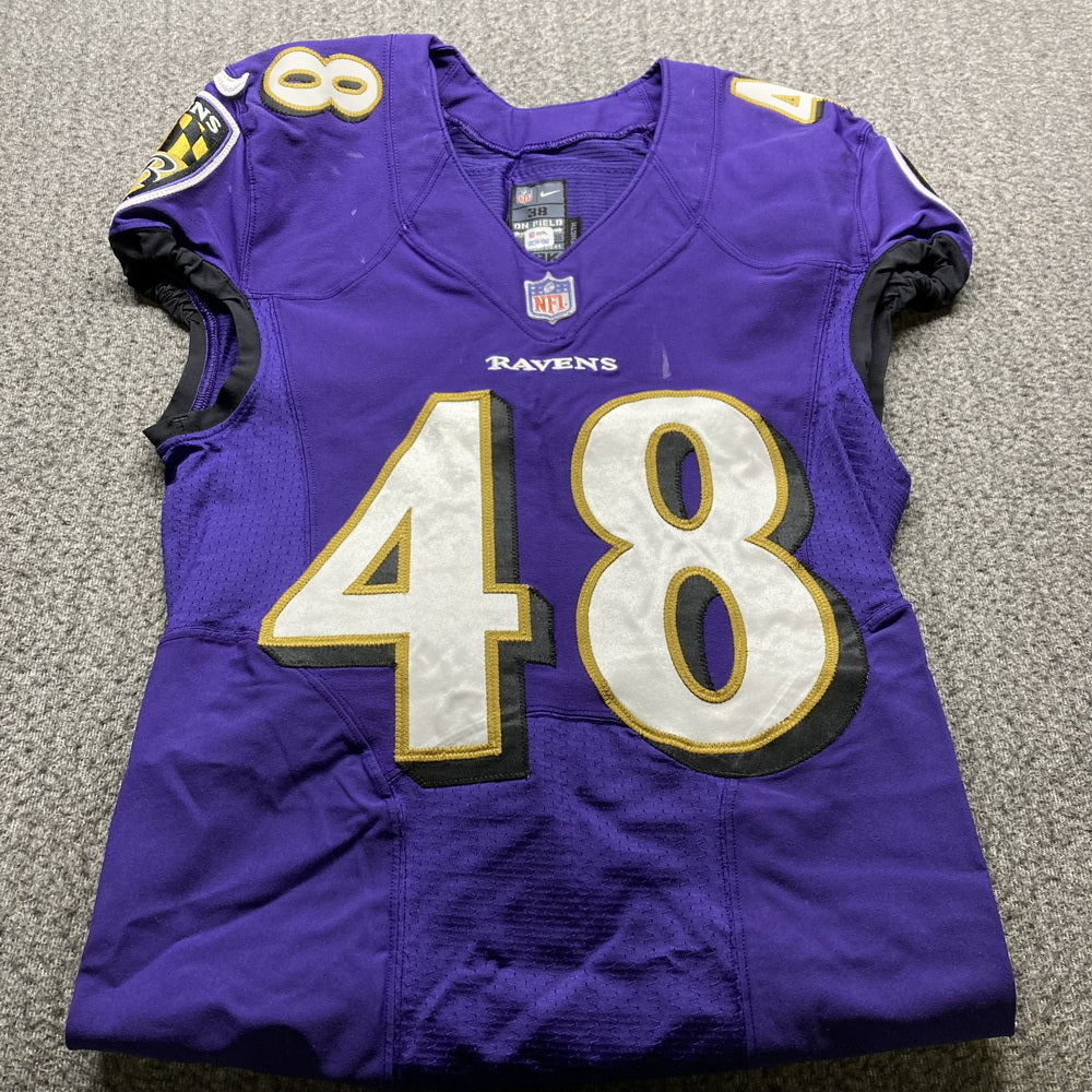 Patrick Queen GAME WORN💪2020 Season💯On-Field Baltimore Ravens Jersey💜Rare💥