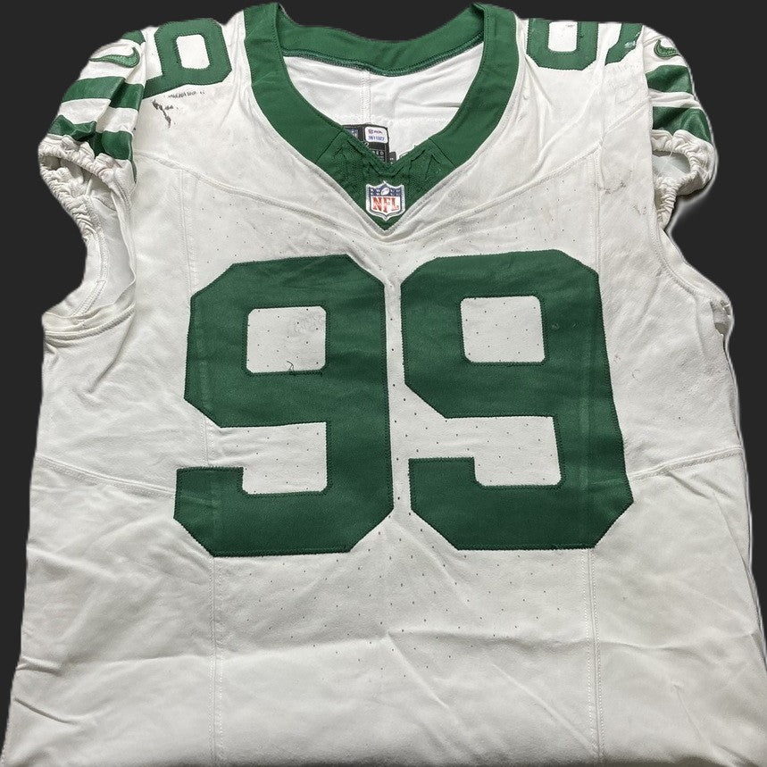 Will McDonald IV GAME USED 10/6/2024 New York Jets NFL Jersey - London Games🌍 vs. Minnesota Vikings