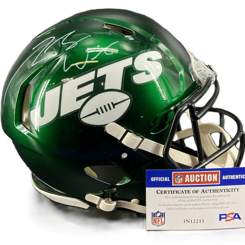 Zach Wilson Hand Signed ✍️ New York Jets Full-Size Authentic NFL Helmet 🔥with PSA Authenticity🛡️